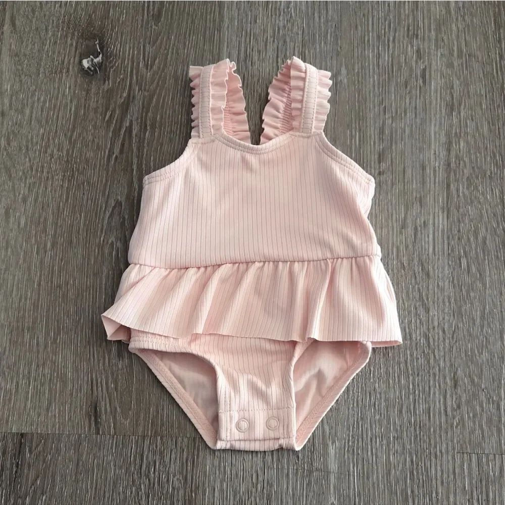 Carter's Baby Girl Pink Ruffle One-Piece Swimsuit 3 Months